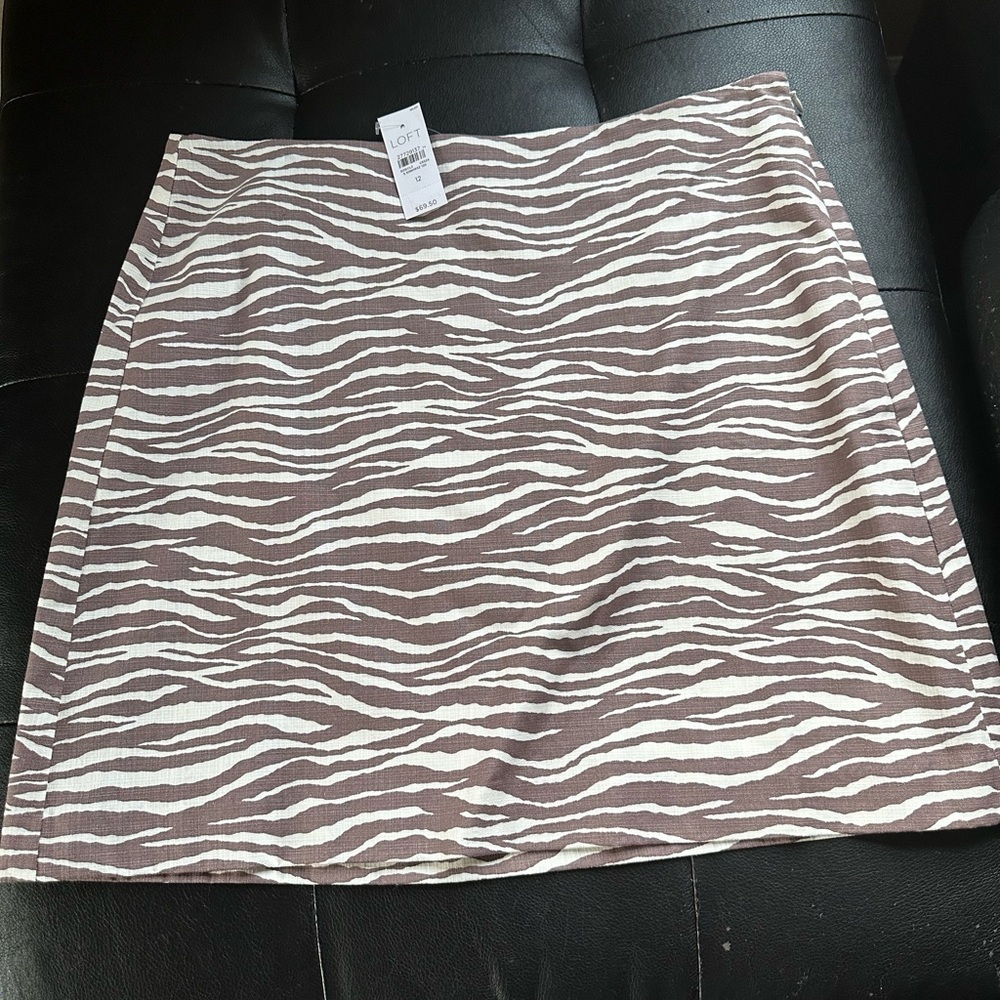 LOFT $70 MSRP Skirt Zebra pattern NWT